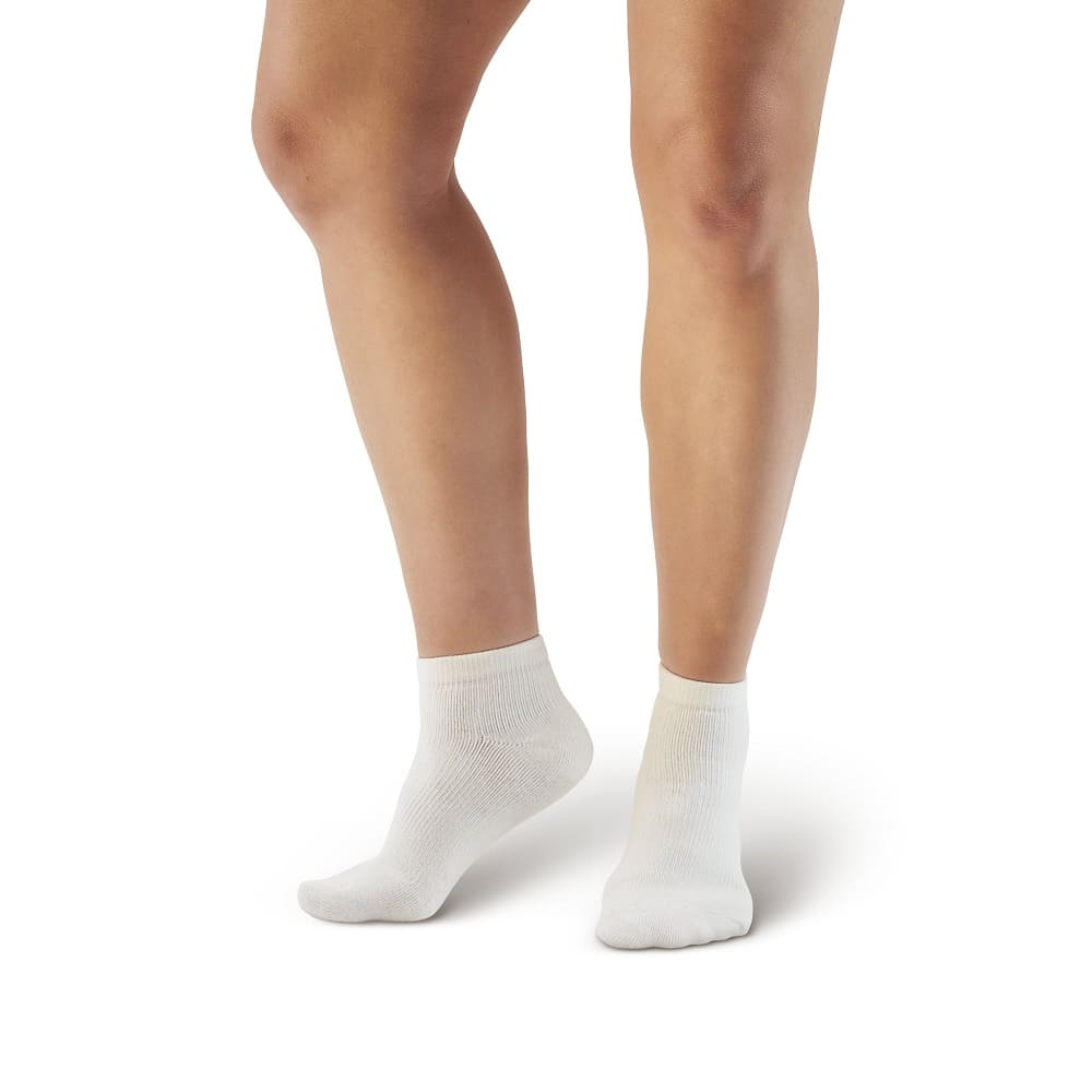 Ames Walker Style 141 White Coolmax Ankle Compression Sock