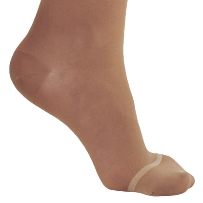 AW Style 16 Sheer Support Closed Toe Knee Highs - 20-30 mmHg Beige Foot