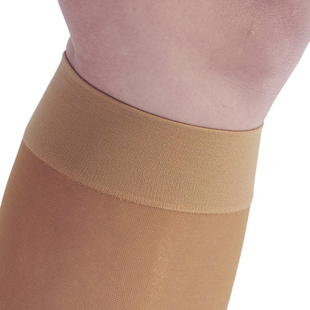 AW Style 16 Sheer Support Closed Toe Knee Highs - 20-30 mmHg Beige Band