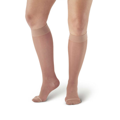 AW Style 18 Sheer Support Closed Toe Knee Highs - 20-30 mmHg Light 