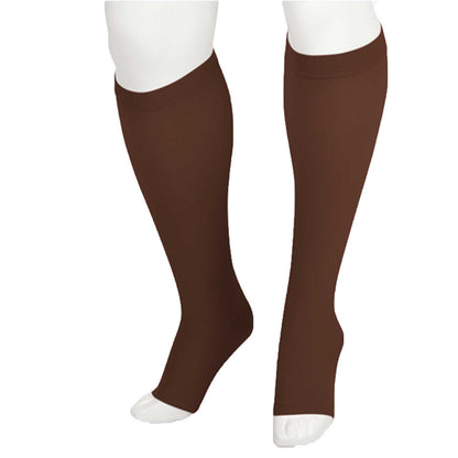 Juzo 2001 Soft Open Toe Knee Highs Mocha