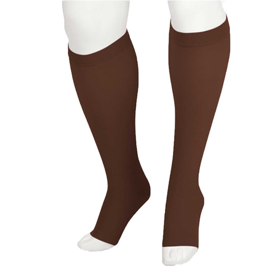 Juzo 2001 Soft Open Toe Knee Highs 20-30 mmHg - Juzo 2001 Soft Open Toe Knee Highs Mocha