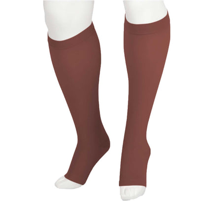 Juzo 2001 Soft Open Toe Knee Highs Chocolate