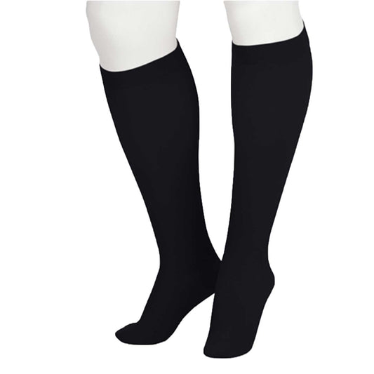 Juzo Soft 2000 Knee Highs 15-20 mmHg - Juzo Soft 2000 Closed Toe Knee Highs Black