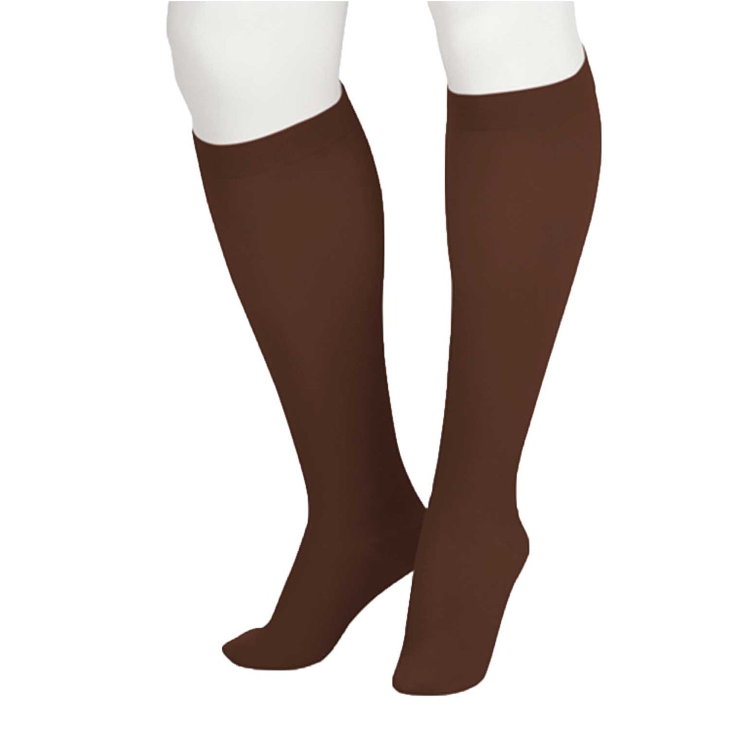 Juzo 2001 Soft Closed Toe Knee Highs Chocolate