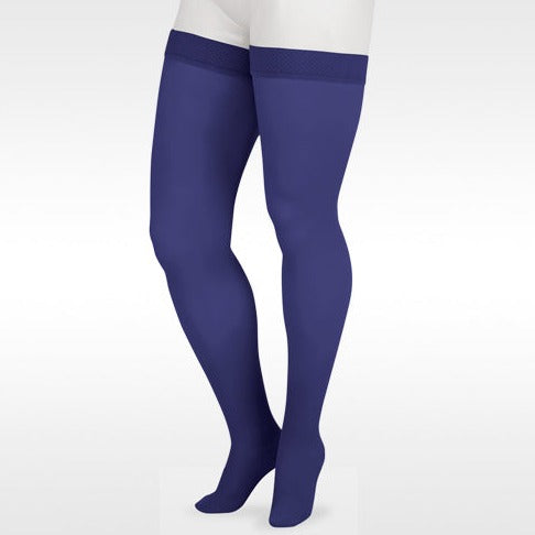 Juzo Soft 2000 Thigh Highs w/Silicone Band 15-20 mmHg - Juzo Soft 2000 Closed Toe Thigh Highs w /Silicone Band Navy