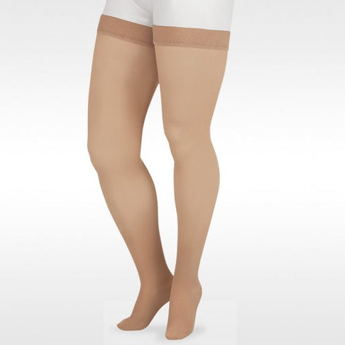 Juzo Soft 2000 Closed Toe Thigh Highs w /Silicone Band Beige