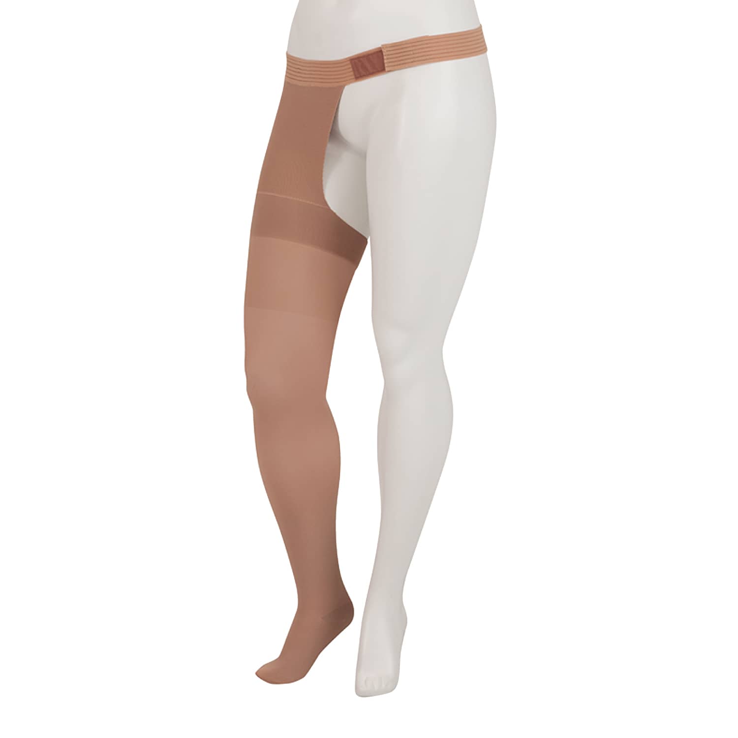 Juzo 3512 Dynamic (Varin) Soft Closed Toe Thigh High w/Waist Attachment Left 30-40 mmHg