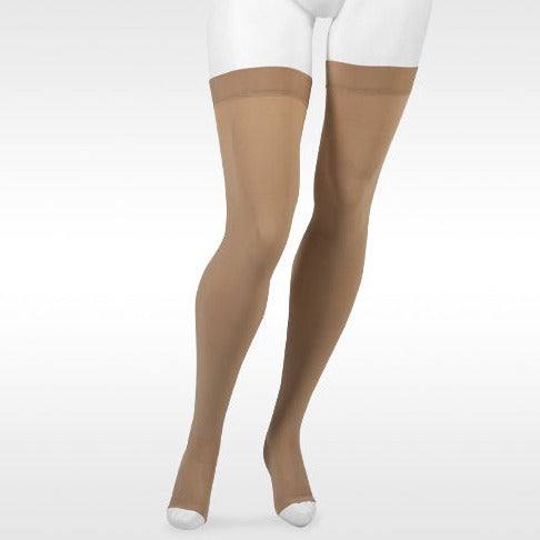 Juzo Move 3611 Open Toe Thigh Highs w/Silicone Band 20-30 mmHg - Juzo Move 3611 Open Toe Thigh Highs w/Silicone Band - 20-30 mmHg Beige