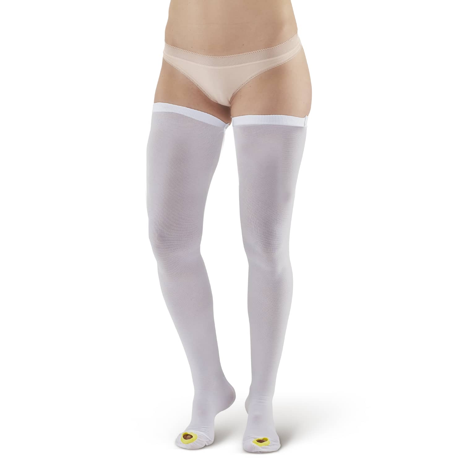 AW Style 401 Anti-Embolism Inspection Toe Thigh High Stockings - 18 mmHg (Sale)