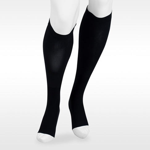 Juzo 6091 Dual Stretch Open Toe Knee Highs 20-30 mmHg - Juzo 6091 Dual Stretch Open Toe Knee Highs - 20-30 mmHg Black