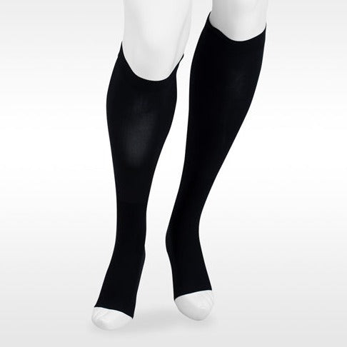 Juzo 6092 Dual Stretch Open Toe Knee Highs - 30-40 mmHg BlackJuzo 6092 Dual Stretch Open Toe Knee Highs - 30-40 mmHg