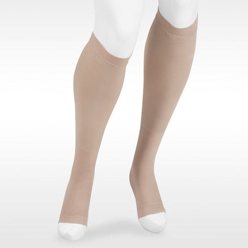 Juzo 6091 Dual Stretch Open Toe Knee Highs - 20-30 mmHg Beige