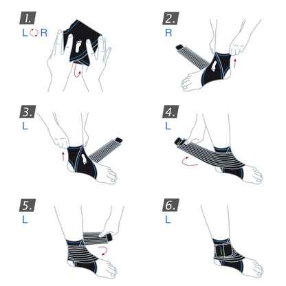 Actimove Sport Ankle Support Elastic Wrap Around: Application instructions