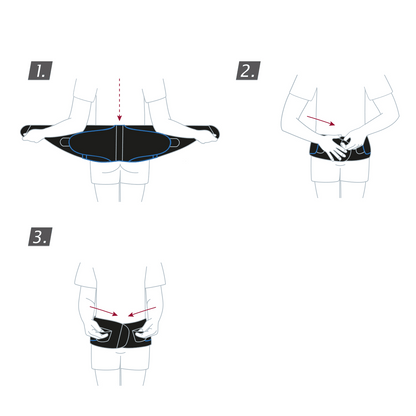 Actimove Sport Back Support 4 Stays Adjustable Double Layer Compression: Application instructions