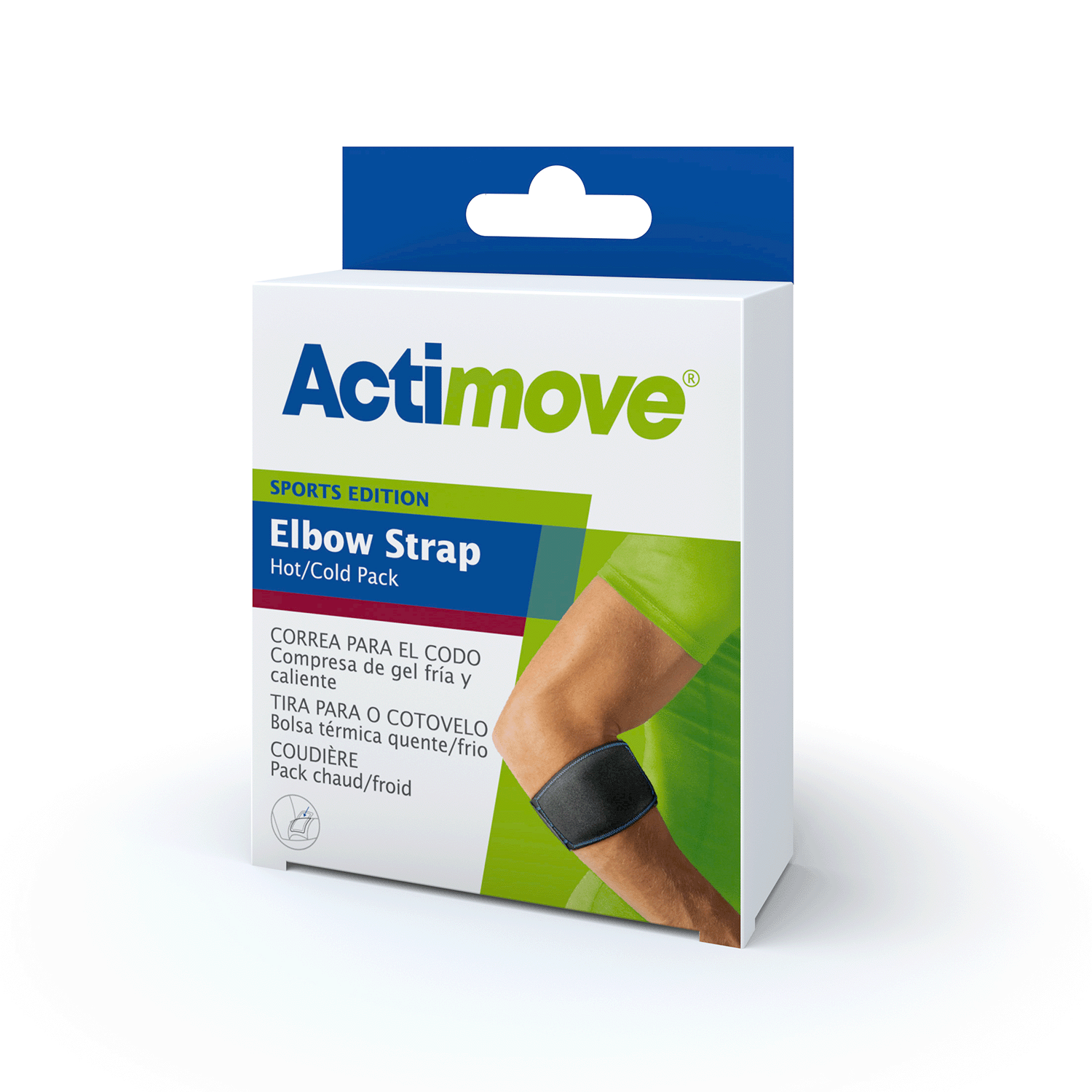 Actimove Sport Elbow Strap Hot/Cold Pack Universal: Packaging