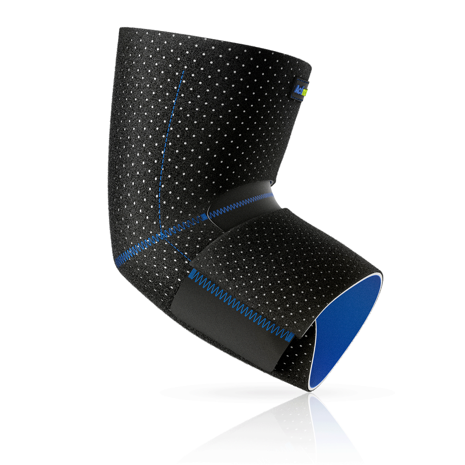 Actimove Sport Elbow Support Adjustable: Product image. Quick and easy to fit, with its slip-on design and individually adjustable straps. This comfortable elbow support allows your skin to breathe thanks to the neoprene-free performance material.