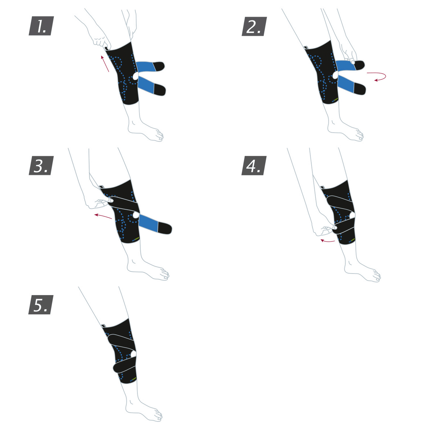 Actimove Sport Left PF Knee Brace Lateral Support Simple Hinges, Condyle Pads, J-shaped Buttress: Packaging instructions