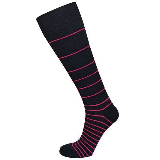 AW 650 Stripe Knee High Socks 15-20 mmHg - AW Style 650 Stripe Knee High Socks - 15-20 mmHg Pink