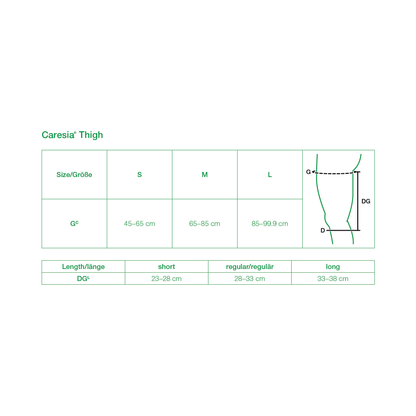 L&R Solaris Caresia Thigh Size Chart