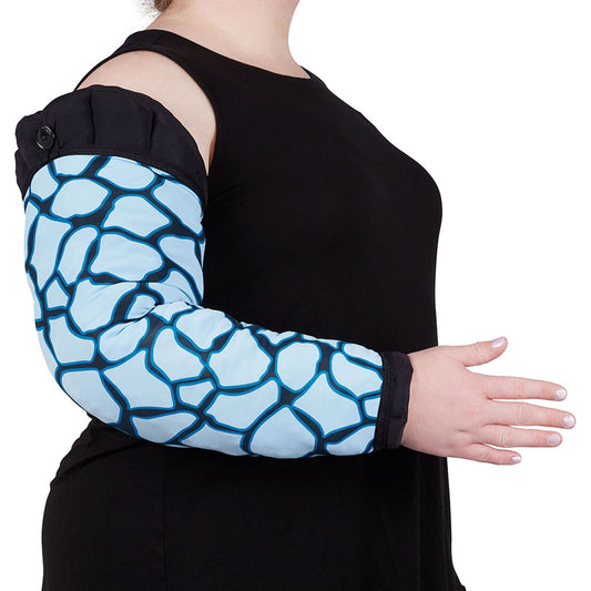 Circaid Profile Armsleeve No Hand Oversleeve - Circaid Profile Energy Oversleeve Arm Blue Giraffe
