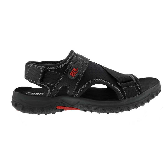 Drew Men's Wander Sandals - Drew Men's Wander Sandals Black Leather Combo