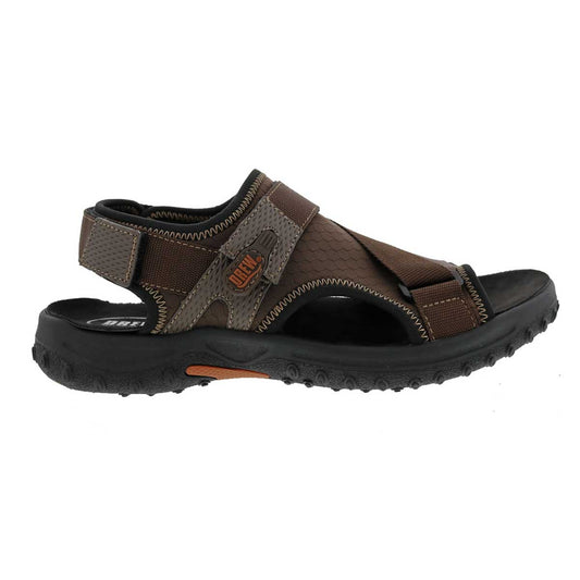 Drew Men's Wander Sandals - Side profile of Drew Men's Wander Sandals, highlighting the contoured footbed and breathable lining