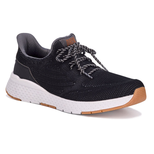 Drew Men's Echo Hands Free Shoes - Drew Echo Black Mesh Side