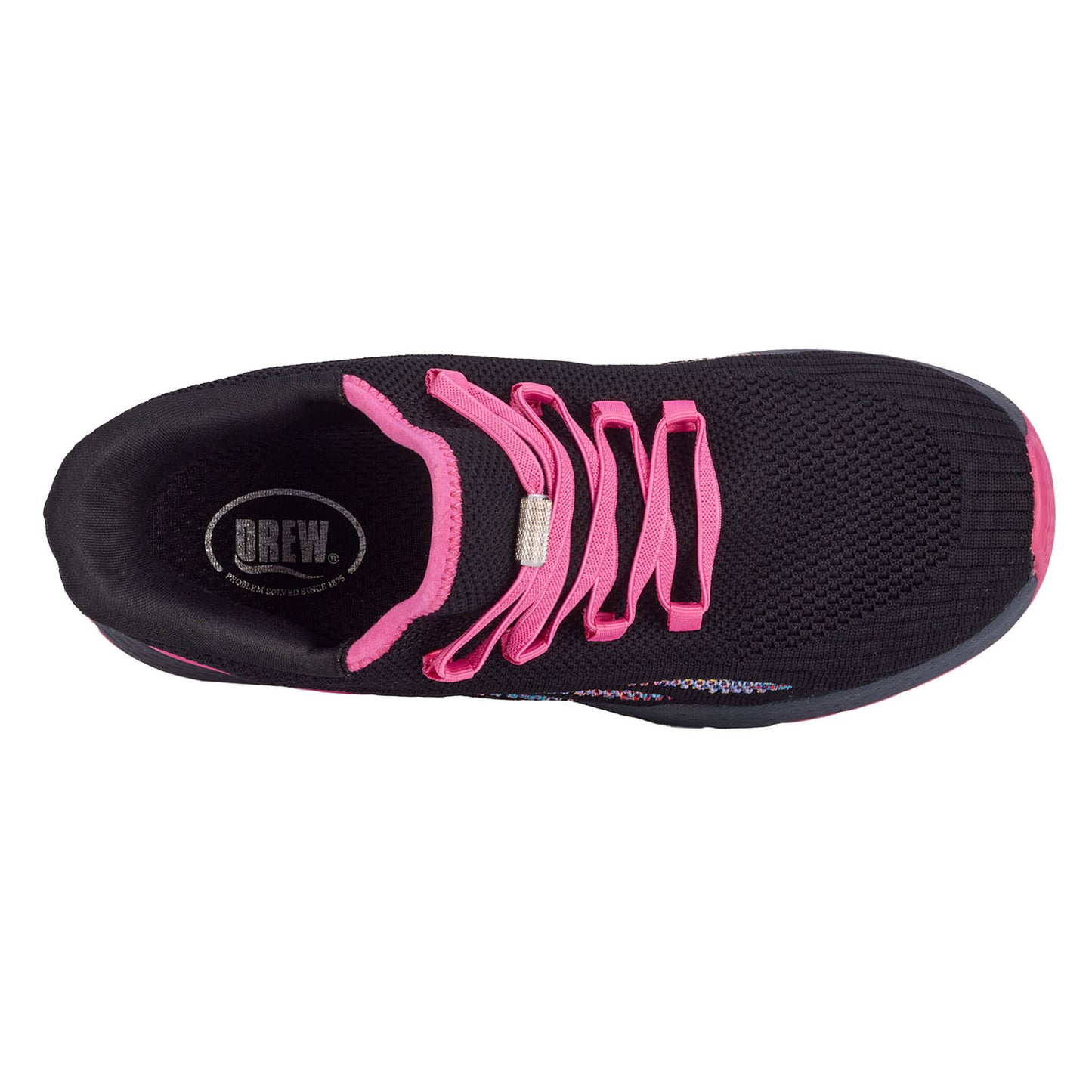 Drew Women's Halo Hands Free Shoes Black/ Pink Top