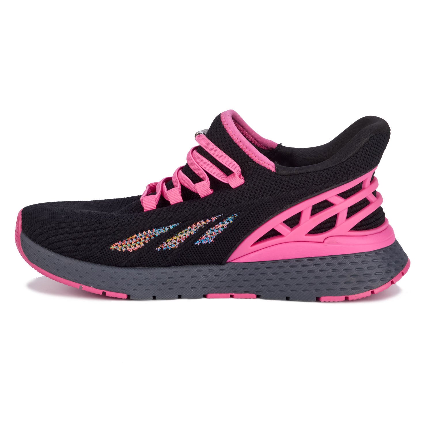 Drew Women's Halo Hands Free Shoes Black/ Pink Side