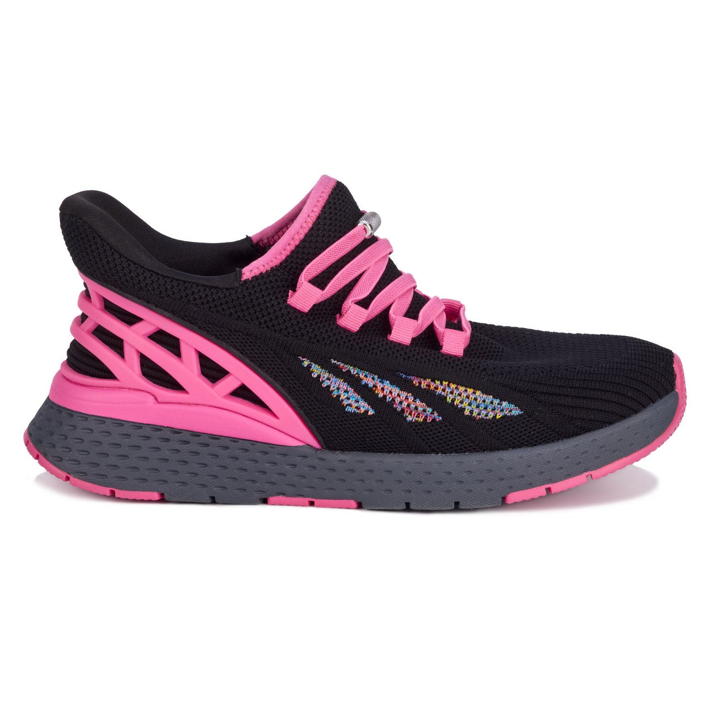 Drew Women's Halo Hands Free Shoes Black/ Pink Side