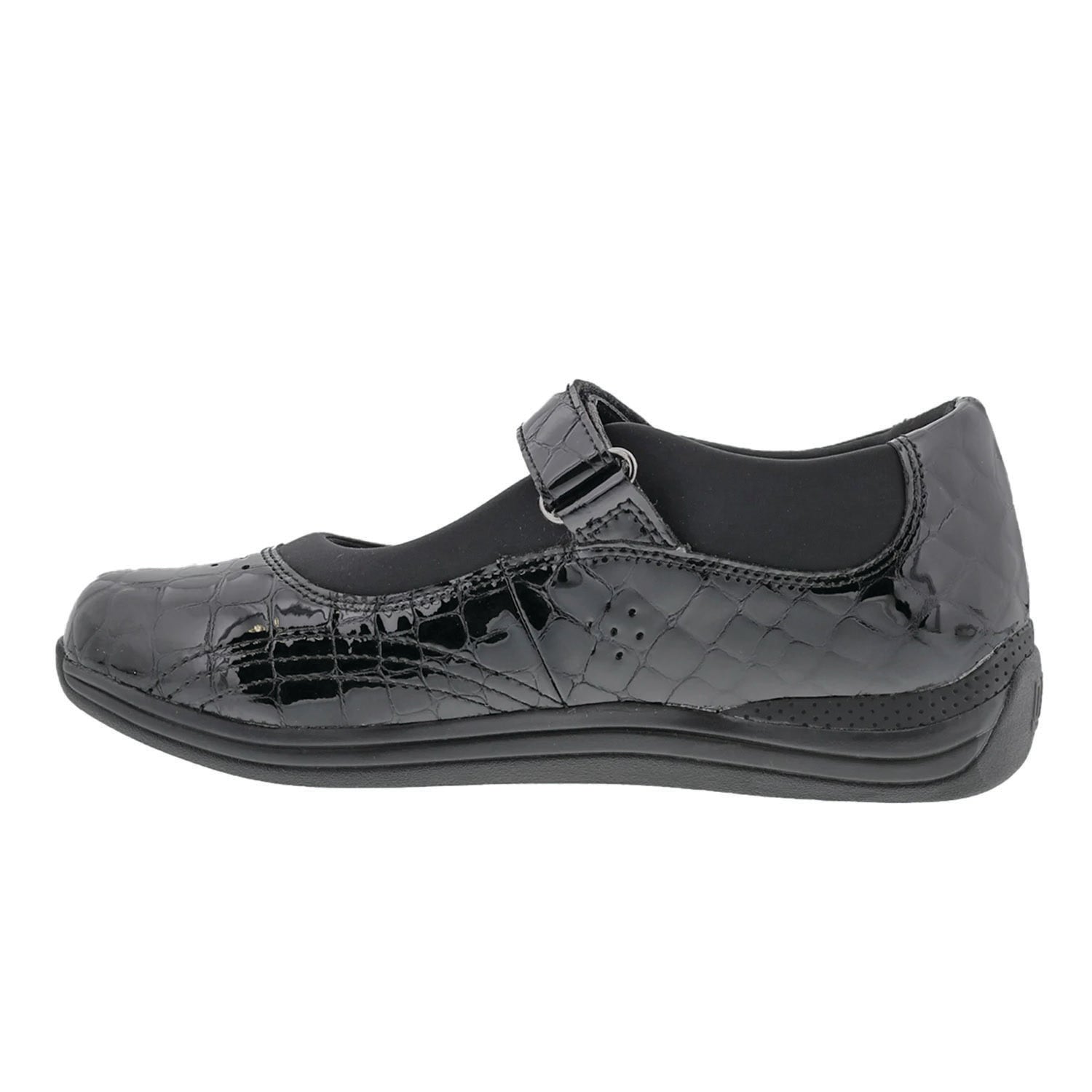 Drew Women's Active Rose Shoes Black Croc Patent Leather