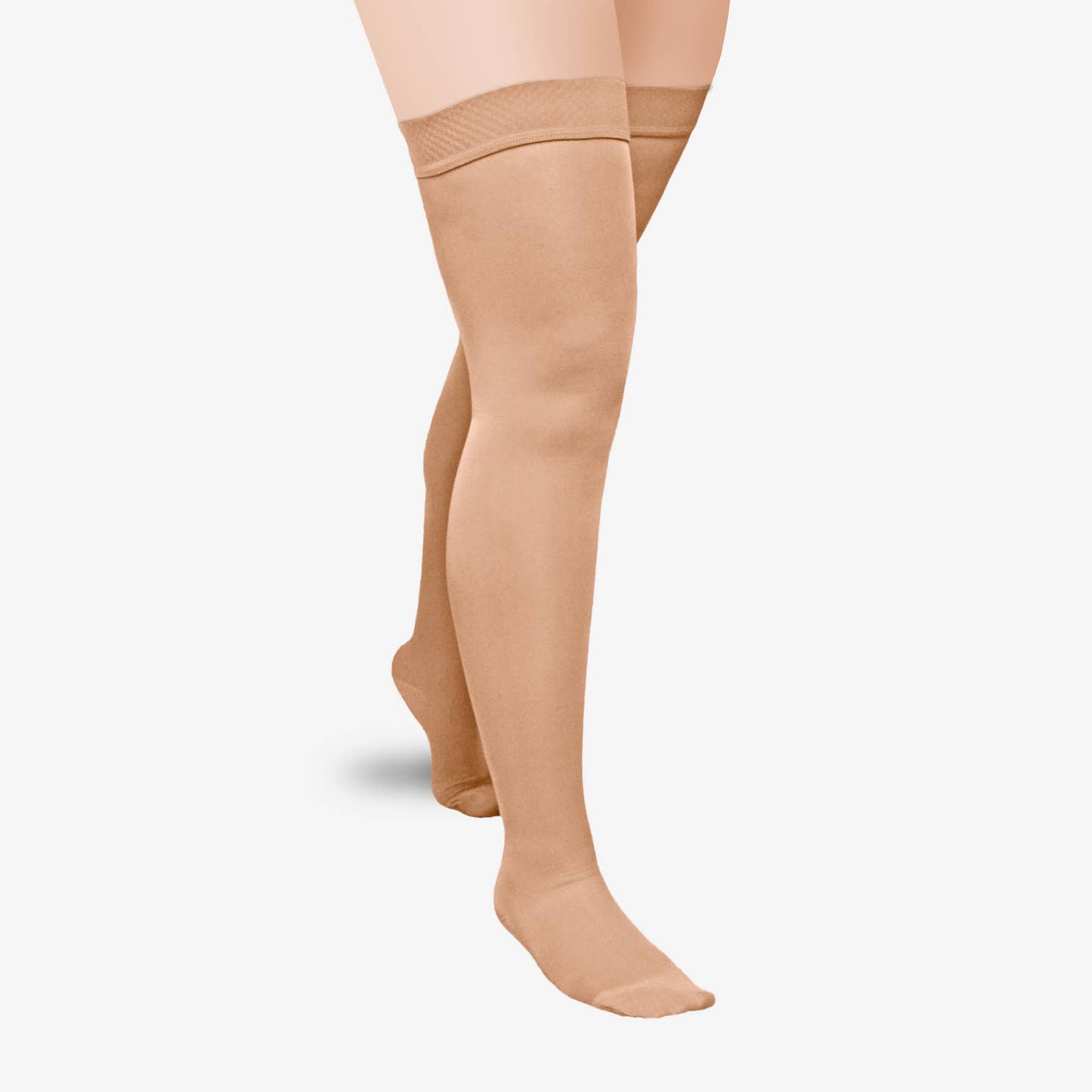 L& R Solaris ExoSoft Thigh High Closed Toe - 15-20 mmHg Beige