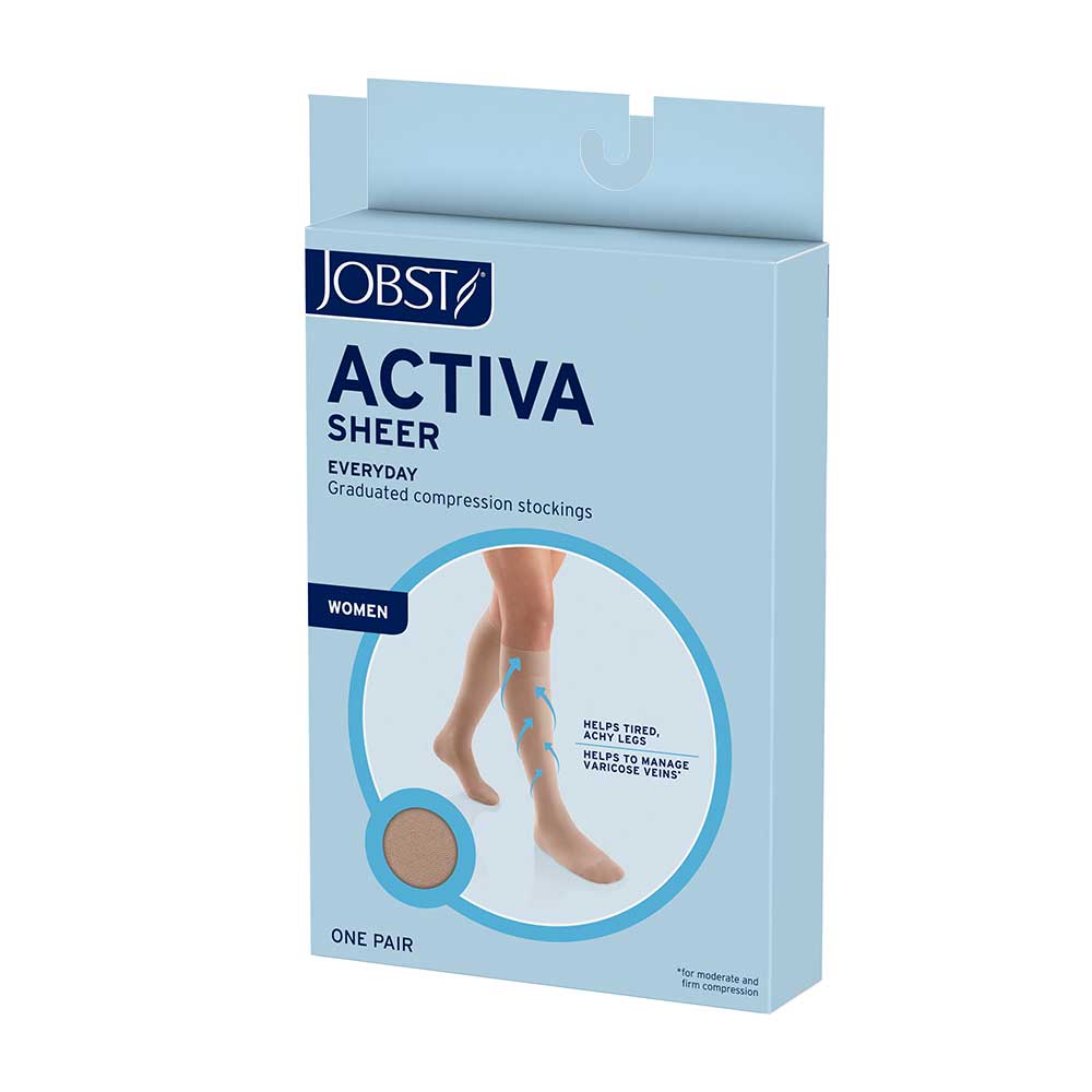 Jobst ACTIVA Sheer Compression Knee High Socks - 15-20mmHg Box