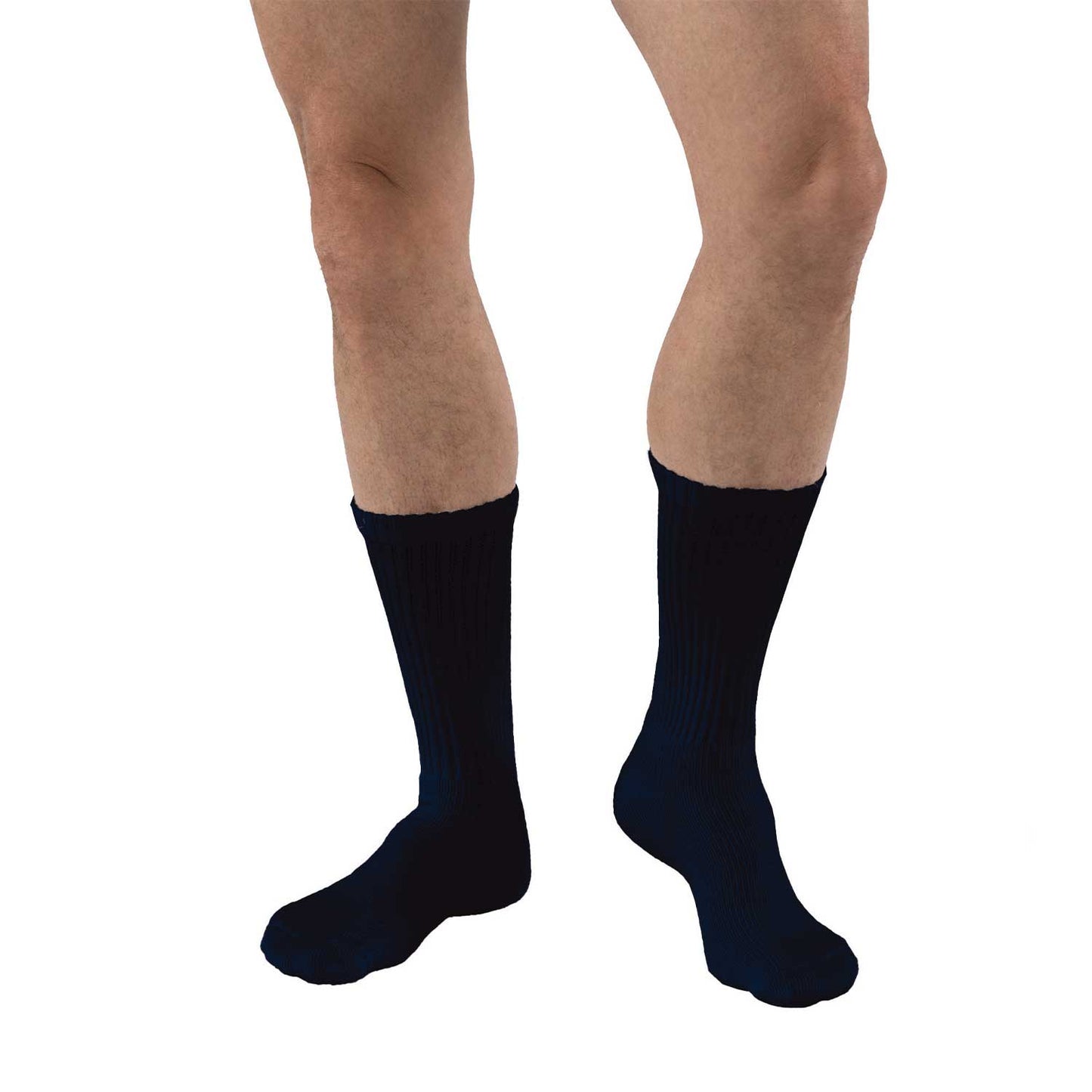 JOBST SensiFoot Diabetic Crew Compression Socks 8-15 mmHg Navy