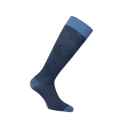 Jobst Style Soft Fit Knee High Socks 30-40 mmHg - Jobst Style Argyle Blue