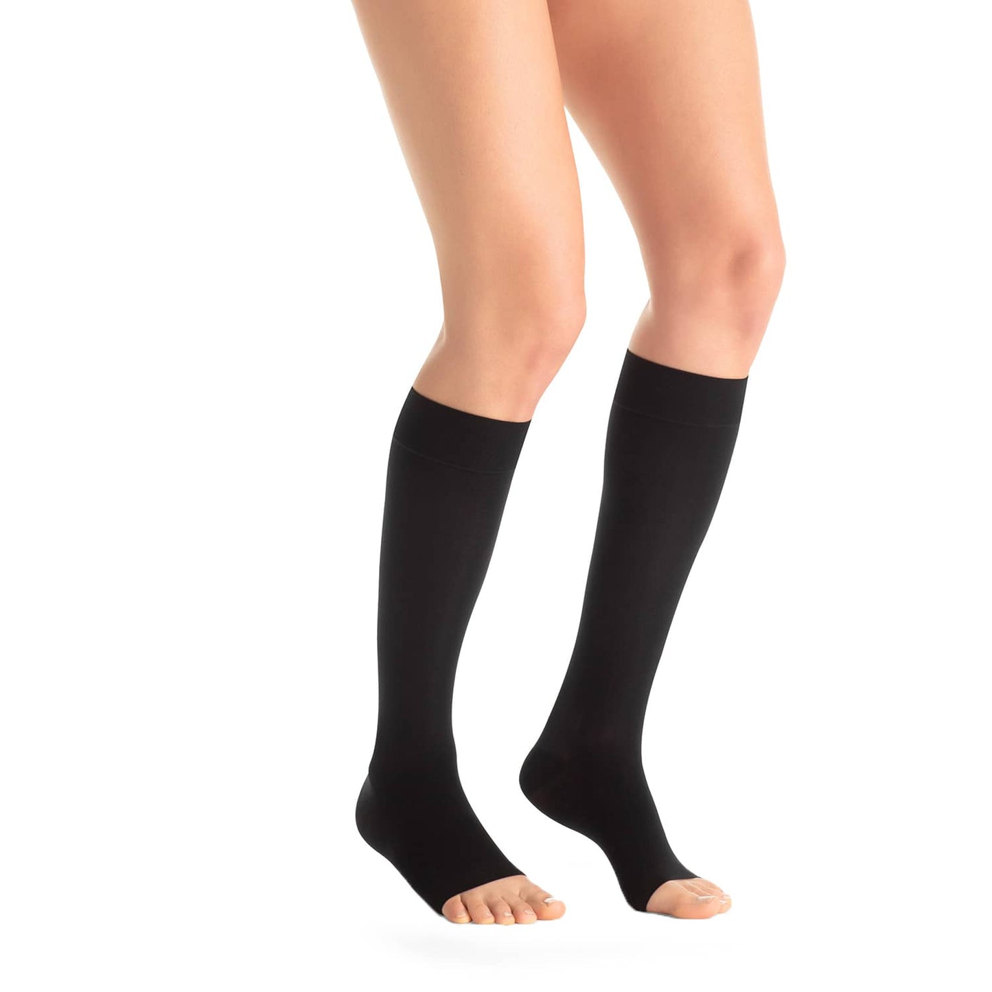 Jobst UltraSheer Open Toe Knee Highs - 20-30 mmHg Black