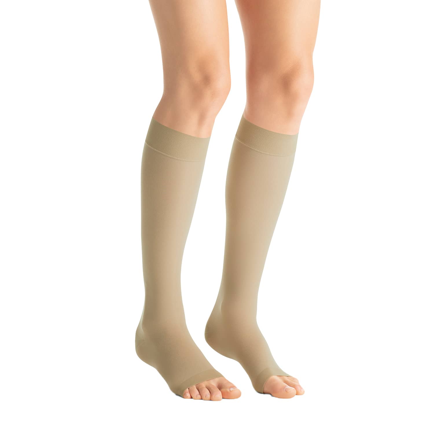 Jobst UltraSheer Open Toe Knee Highs - 20-30 mmHg Natural