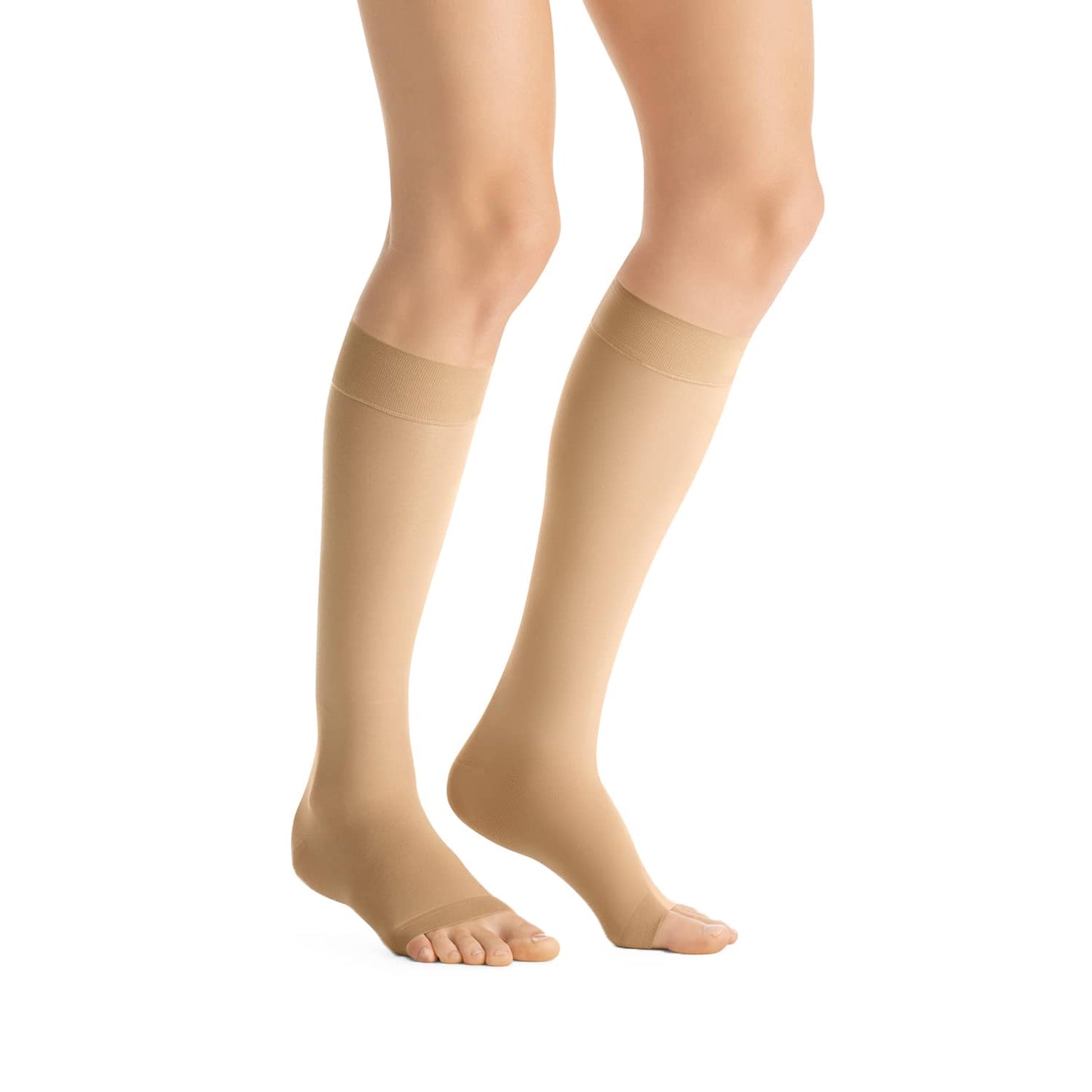 Jobst UltraSheer Open Toe Knee Highs - 20-30 mmHg Honey