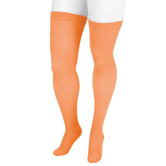 Juzo Soft 2000 Trend Colors Thigh Highs 15-20 mmHg - Juzo Soft 2000 Trend Colors Closed Toe Thigh Highs Orange Moon