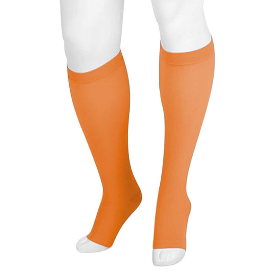 Juzo Soft 2000 Trend Colors Open Toe Knee Highs 15-20 mmHg - Juzo Soft 2000 Trend Colors Open Toe Knee Highs Orange Moon