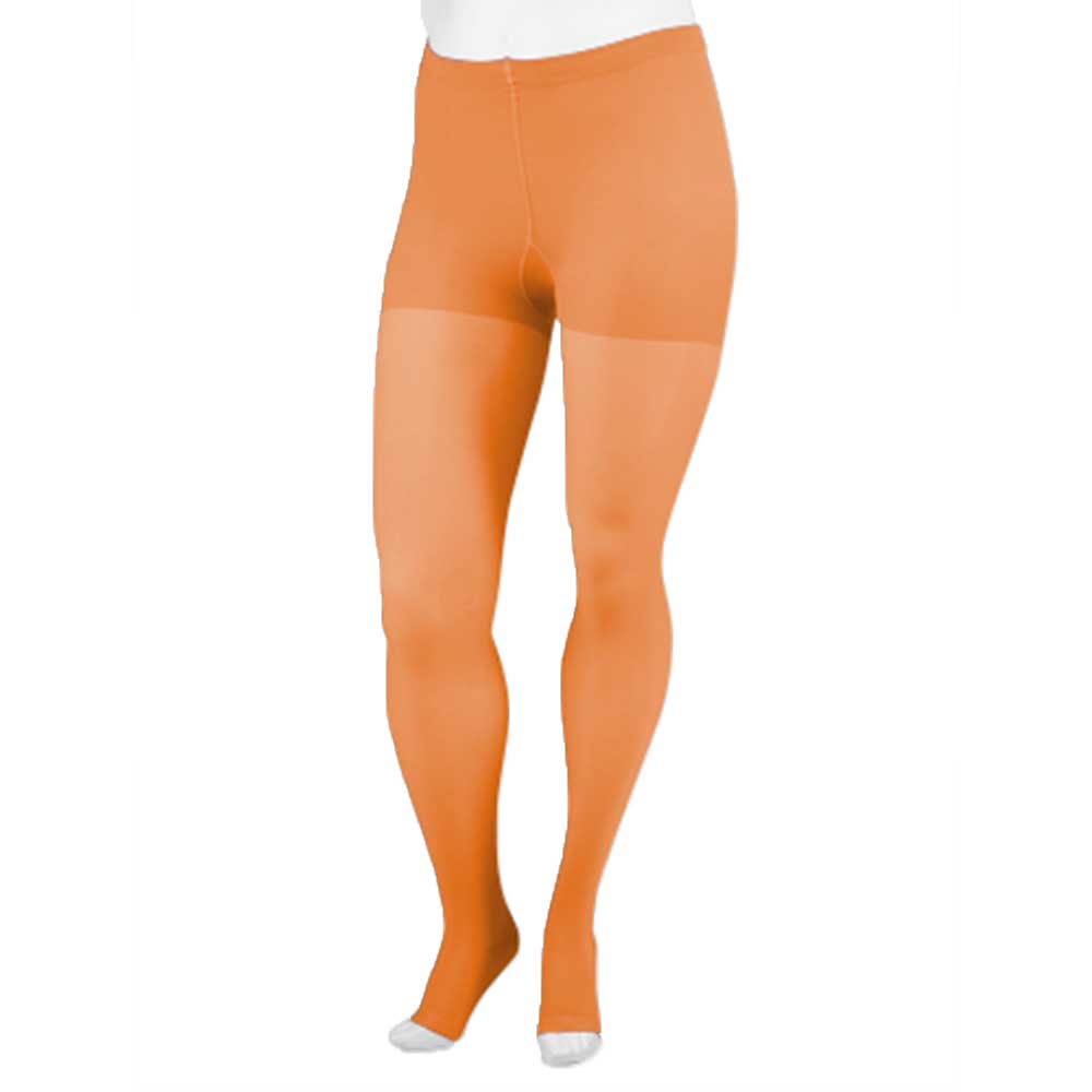 Juzo Soft 2081 Trend Colors Open Toe Maternity Pantyhose - 20-30 mmHg Orange Moon