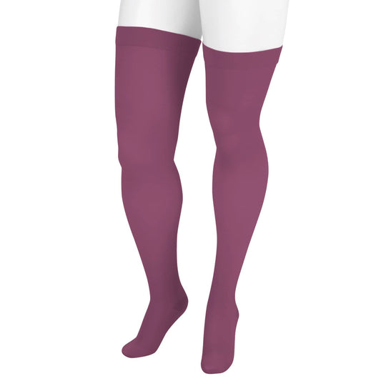 Juzo Soft 2002 Trend Colors Thigh Highs w/Silicone Band 30-40 mmHg - Juzo Soft 2002 Trend Colors Closed Toe Thigh Highs w/Silicone Band Purple Rain