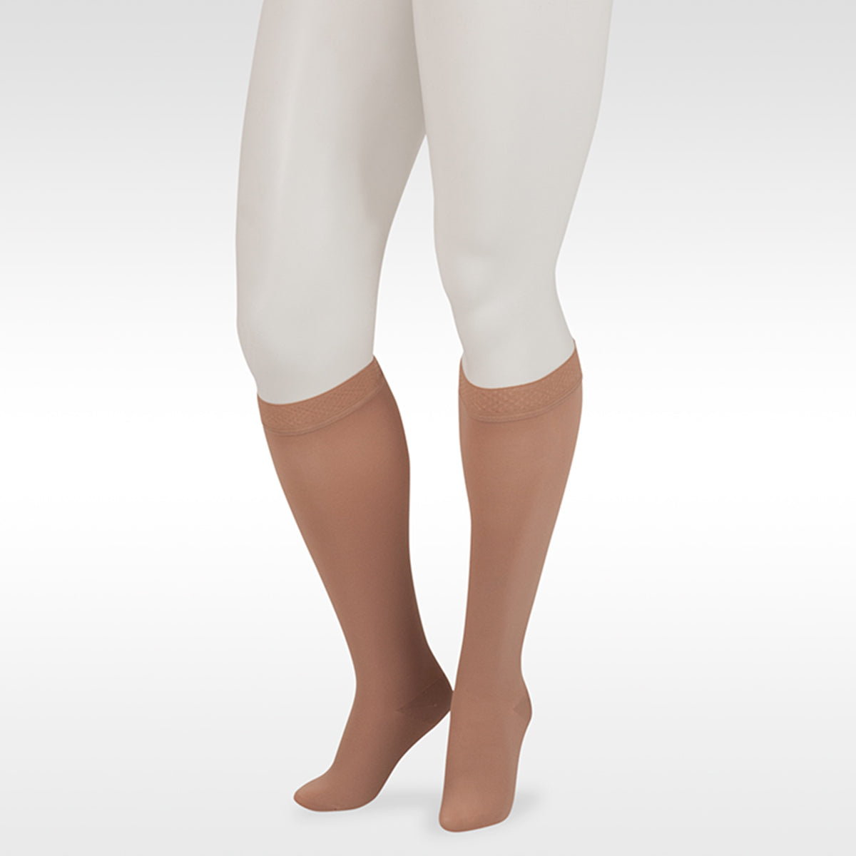 Juzo 3511 Dynamic (Varin) Soft Closed Toe Max Knee Highs w/Silicone 5cm Band-20-30 mmHg Beige