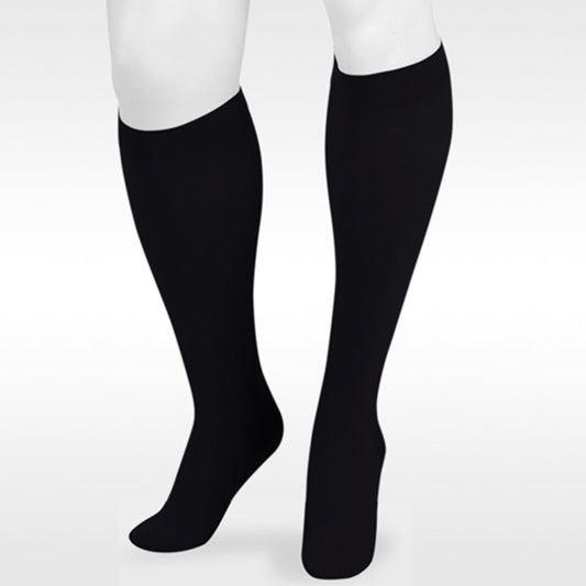 Juzo 3511 Dynamic Soft Max Knee Highs w/Silicone 3.5cm Band 20-30 mmHg - Juzo 3511 Dynamic (Varin) Soft Closed Toe Max Knee Highs w/Silicone 5cm Band-20-30 mmHg Black