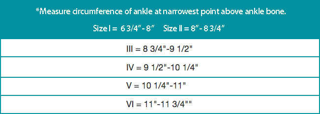 medi Achimed Ankle Tendon Support Size Chart