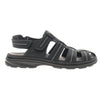 Side view of Hunter Men's Sandal in Black