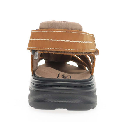 Hunter Sandal with cushioned hook and loop back strap, back view