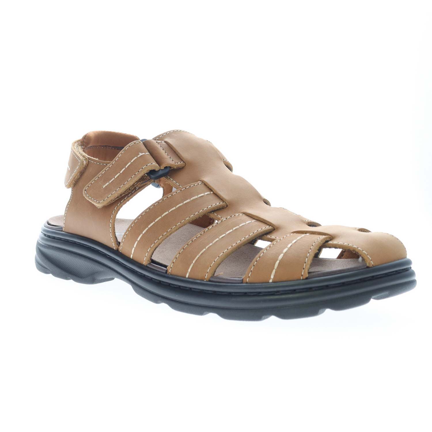 Propét Hunter Leather Sandal, angled side view