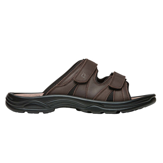 Propet Men's Vero Sandals - Outside view of the Men's Vero Leather Slip On Sandal